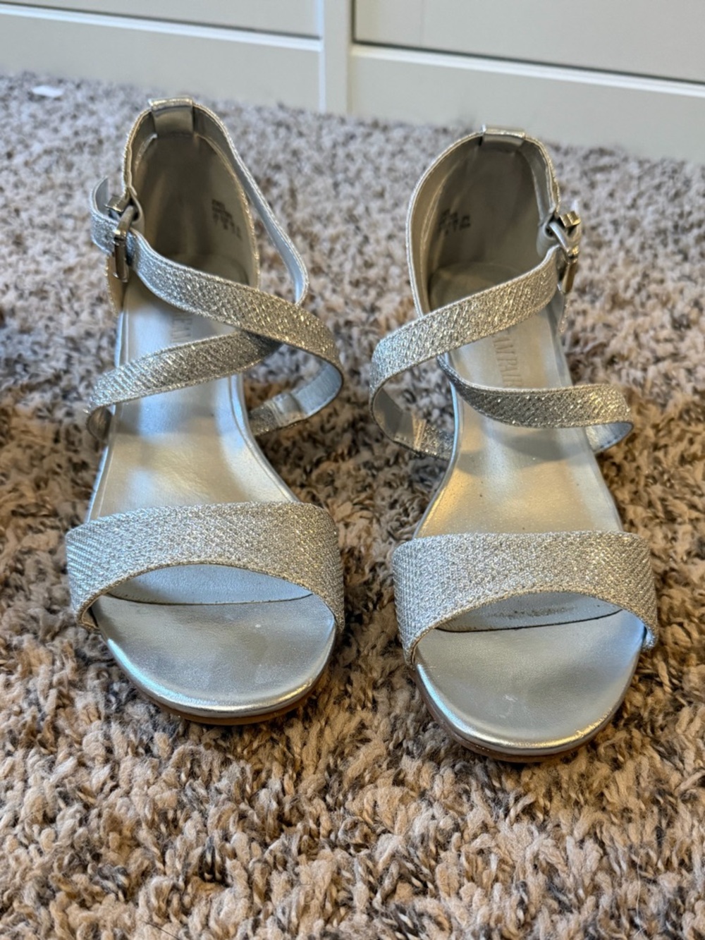 Sparkling Silver Strappy Women's Sandals